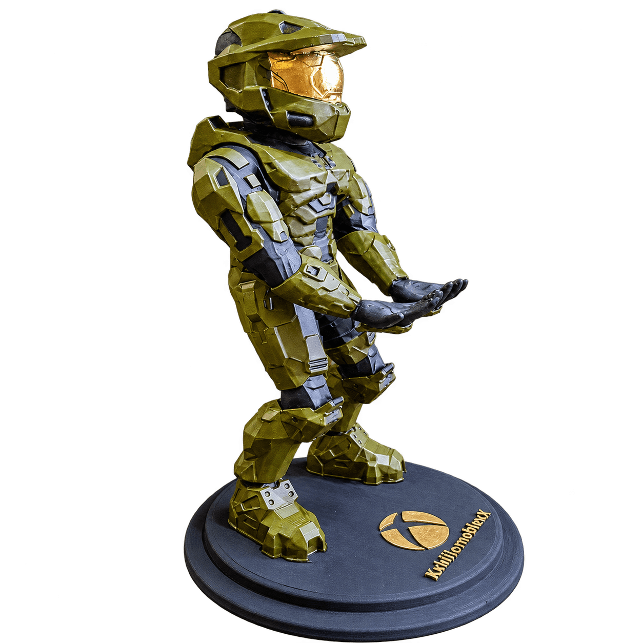 Soporte gamer personalizado para control — pieza impresa en 3D, vista 2